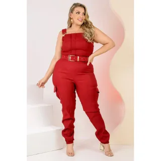 Promoção Macacão Elegante Fashion Feminino - Moda Casual Tendência - Vinho (085)