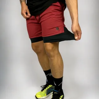 Spartan Bermuda Masculina Treino 2 em 1 - Spartan Branco