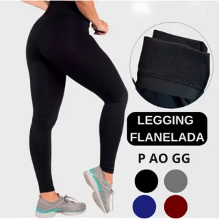 Legging Feminina Inverno Grossa Peluciada Flanelada Forrada