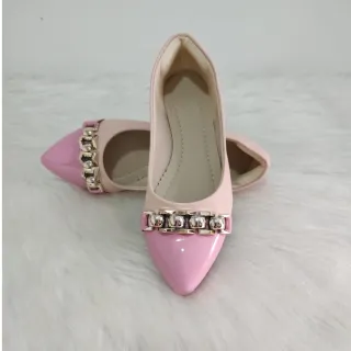 Promoção Sapatilha Feminina Elegante do 34 ao 39 - ROSA BICO ROSA VERNIZ SPIKE