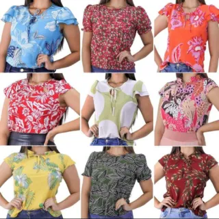 Promoção Blusa Ciganinha Feminina Manga Curta - GG