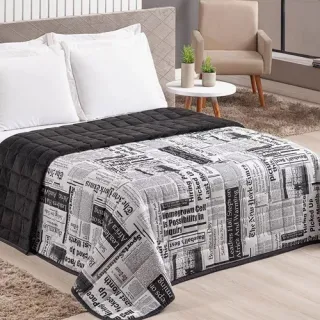 Coberdrom Queen Grosso Frio Kit Edredom - 3 Peças - Cinza