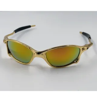 Óculos de Sol Juliet Várias Cores - Hastes de Ferro Unissex - Quadrado/Dourado