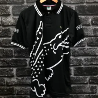 Promoção Camisa Gola V Estampada Unisex - Vermelho