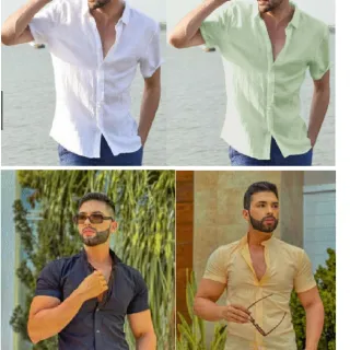 Promoção Camisa Linho Masculina Premium - Tamanho P M G GG XG XGG