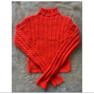 Trança manga longa cropped feminina blusa tricot - Verde