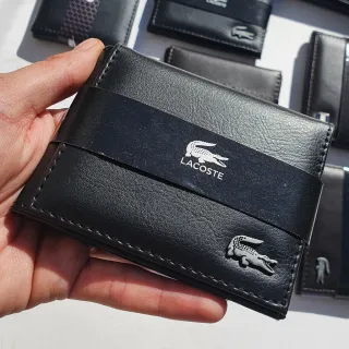 Carteira Masculina de Couro Modelo L com Porta Moedas em Zíper - TM PRETA