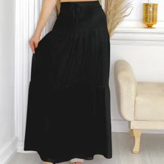 Saia Lisa Camadas Longa com Elástico - 3 Marias Blogueiras - Branco