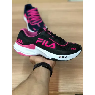 Envio Imediato - Tênis Feminino Recovery Academia Caminhada - PRETO/PINK