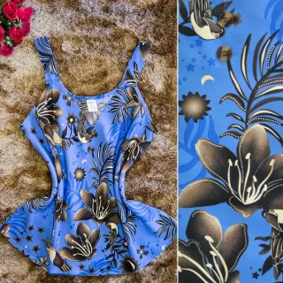 Blusa feminina de viscose estampada com alça grossa - Modelo Verão 2 - Rosa (Estampada)