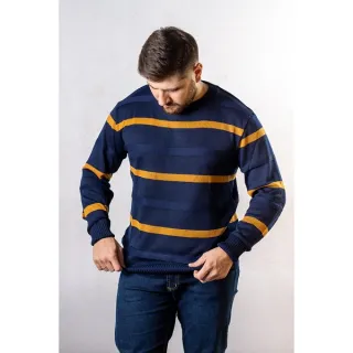 Nervura Gola Redonda Blusa - Preta