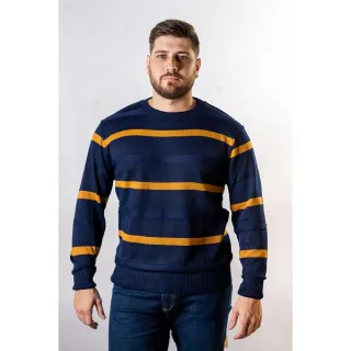 Nervura Gola Redonda Blusa - Preta