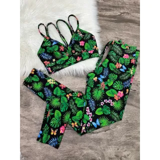 Top 4 Alças + Calça Legging Fitness - Conjunto - 5