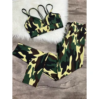 Top 4 Alças + Calça Legging Fitness - Conjunto - 5