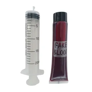 Fantasia Halloween Vampire Fake Skin Seringa Tinta Vermelha - Kit (R84816 / R84815)