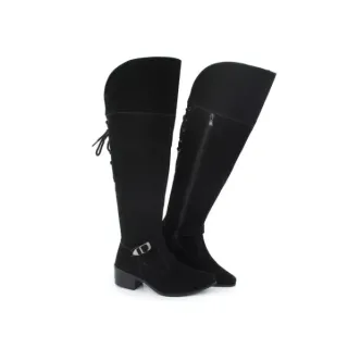 Promoção Bota Feminina Montaria Cano Longo Ziper Cadarço! - 36