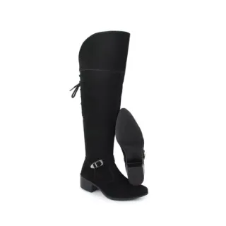 Promoção Bota Feminina Montaria Cano Longo Ziper Cadarço! - 36
