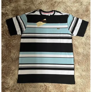 Peruana Basica Listrada Camiseta LC - Preto-Amarelo-Branco