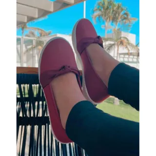 Promoção Sapatilha Feminina Lacinho Tênis Modelo nol Super confortável - Preto