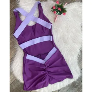 Macaquinho academia com bojo empina bumbum fitness - Vermelho/Verde Neon