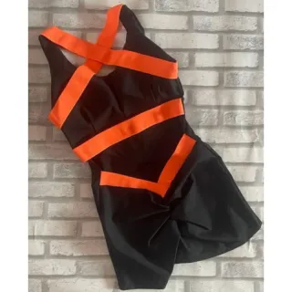 Macaquinho academia com bojo empina bumbum fitness - Vermelho/Verde Neon