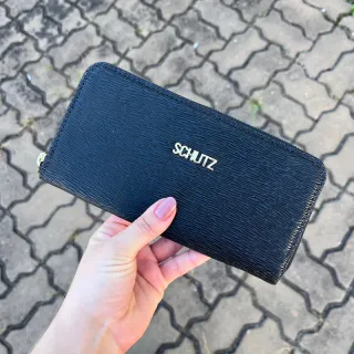 Grande carteira feminina com zíper - Raryel - xadrez preto