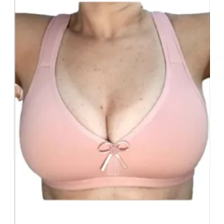 Plus Size Top Conforto Sutiã Super Reforçado com Alças Acolchoadas - Nude
