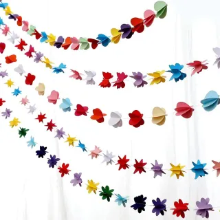 Decoração de Festa de Aniversário e Casamento - Papel Pendurado 3D 1.8M - ESTRELA