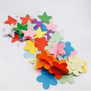 Decoração de Festa de Aniversário e Casamento - Papel Pendurado 3D 1.8M - ESTRELA