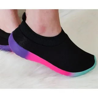 Tênis feminino meia para caminhada, academia e lazer - Nude