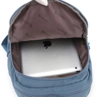 Média Viagem Simples Sólida Cor Leve Feminina Escolar Pano Nylon Moda Casual Mochila - ROSA5107