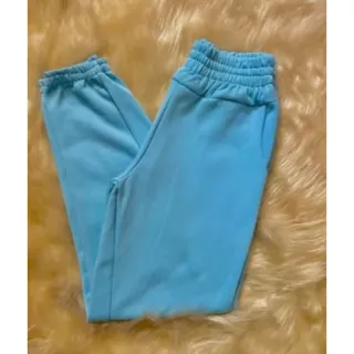 Cós Alto Calça Jogger Feminina de Moleton Flanelado Grosso - Pink
