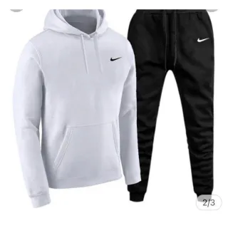 Oferta Exclusiva: Conjunto Moletom Nk Blusa e Calça Canguru com Capuz - Azul/preto