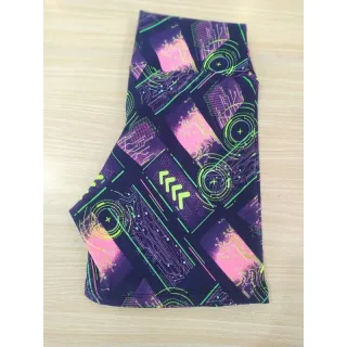 Shortinho P e M cós alto meia coxa - Roxo bolinha