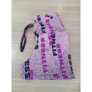 Fitness GG frontal alta cintura corda shortinho - Fuccia