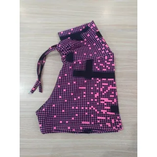 Fitness GG frontal alta cintura corda shortinho - Fuccia