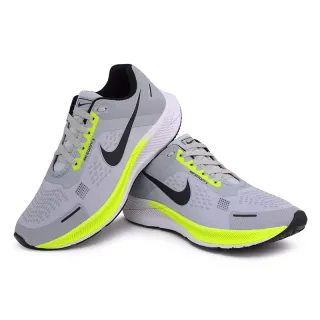 Caminhada Esportiva Unissex Tênis Feminino Masculino Casual Academia - Cinza/Verde