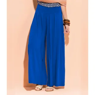 Tribo livre - Calça Pantalona Feminina Cintura Alta - Azul Marinho