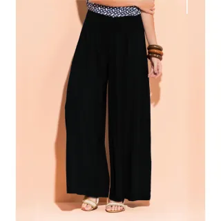 Tribo livre - Calça Pantalona Feminina Cintura Alta - Azul Marinho