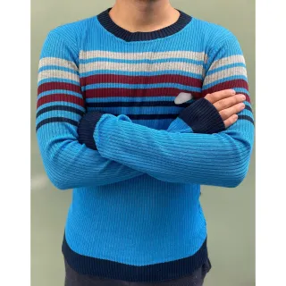 Moda Inverno: Blusa Suéter Masculino de Frio Confortável e Elegante - Azul Bebê