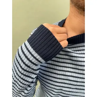 Moda Inverno: Blusa Suéter Masculino de Frio Confortável e Elegante - Azul Bebê