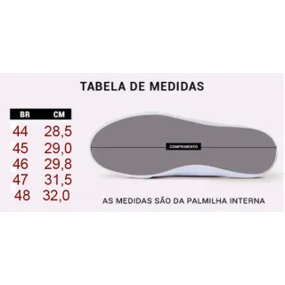 Sapato Masculino Tamanho Especial 44 ao 48 - Just Tênis - PRETO/VERMELHO