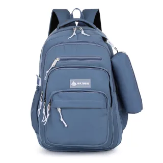 Marca Multineos Mochila Escolar Grande Capacidade Nylon Impermeável - Azul