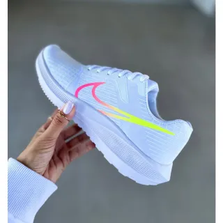 Zoom Masculino Feminino Leve Tênis de Corrida Treino Academia - Grafite/Verde