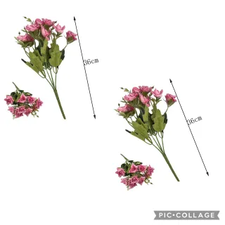 Flores Artificiais Peônia Rosa - Arranjo de Decoração - Rosa Pink kit com 2