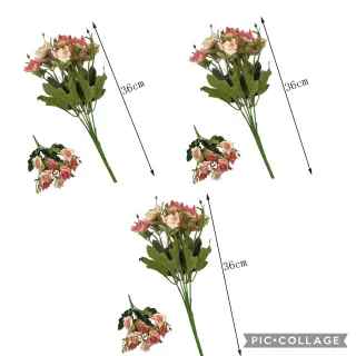 Flores Artificiais Peônia Rosa - Arranjo de Decoração - Rosa Pink kit com 2