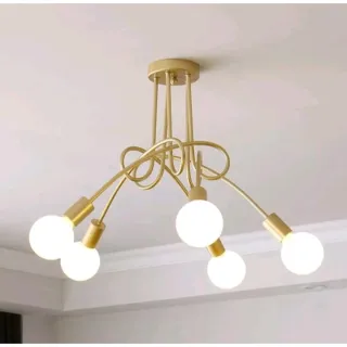 Lustre Pendente Assimétrico Sputnik Laço 5 Lâmpadas