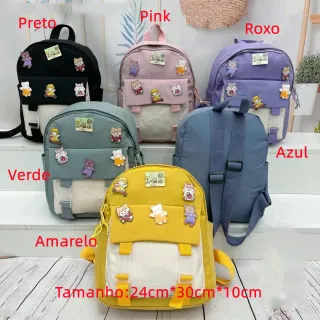 Moda Infantil: Mochila Impermeável Estilo Coreano Feminino e Masculino - Cores Aleatorio