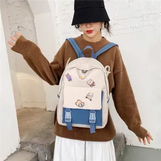 Moda Infantil: Mochila Impermeável Estilo Coreano Feminino e Masculino - Cores Aleatorio
