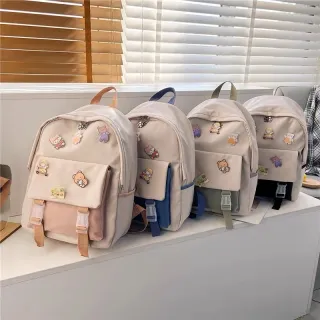 Moda Coreana: Mochila Impermeável Infantil ou Feminina - 4362Azul